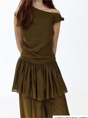 H&M Olive Green  Women's Top size large